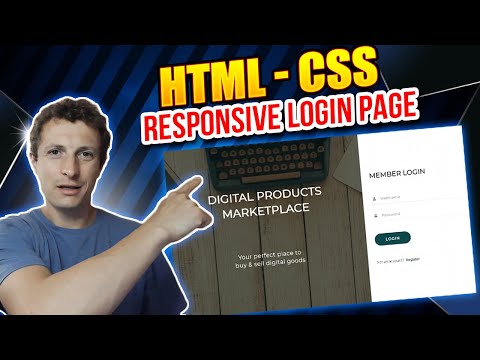 RESPONSIVE login page in html and css