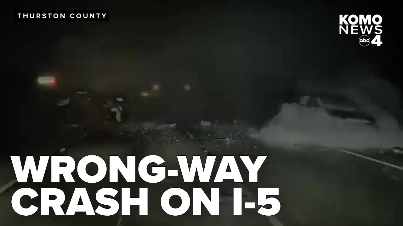 Dashcam captures deadly wrong-way crash on I-5 - YouTube
