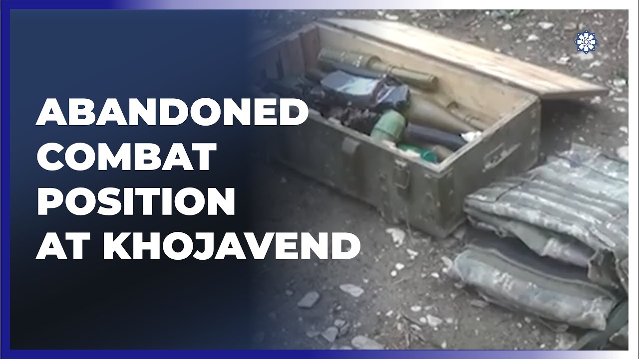 Abandoned combat position near the Garakend settlement of the Khojavend region