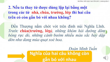 Liên kết các câu tronng bài bằng cách lặp từ ngữ