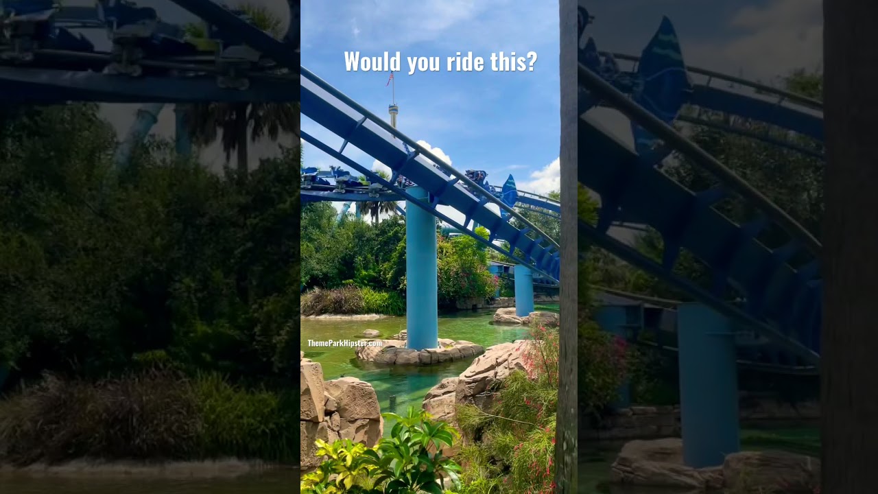 Would you ride this roller coaster? Manta at SeaWorld Orlando 😳
