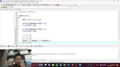 Operator Aritmatika pada Program C