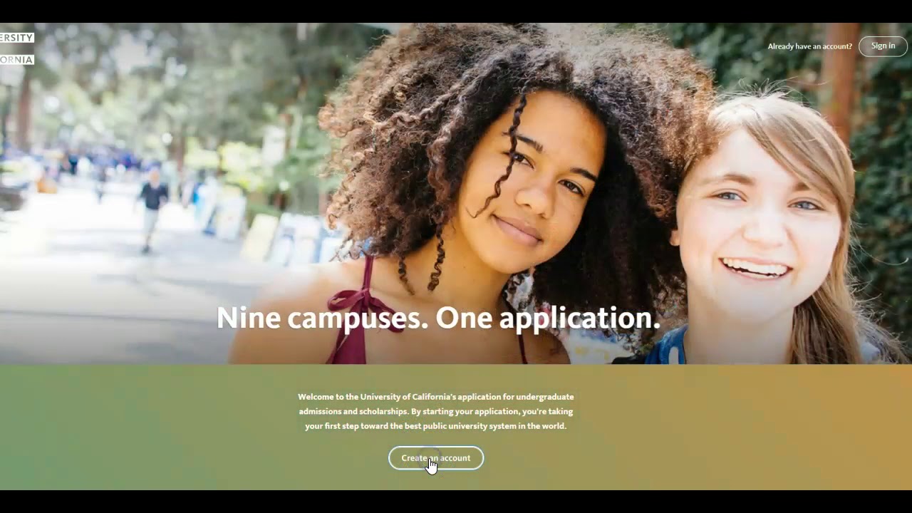 Create A UC Application Account - YouTube