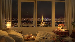 4K Cozy Bedroom in Paris | Jazz Music for Relax and Study