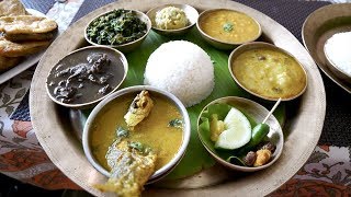 Traditional ASSAMESE THALI with Fish, Pigeon and Mutton + Temple Visit | Guwahati, Assam, India