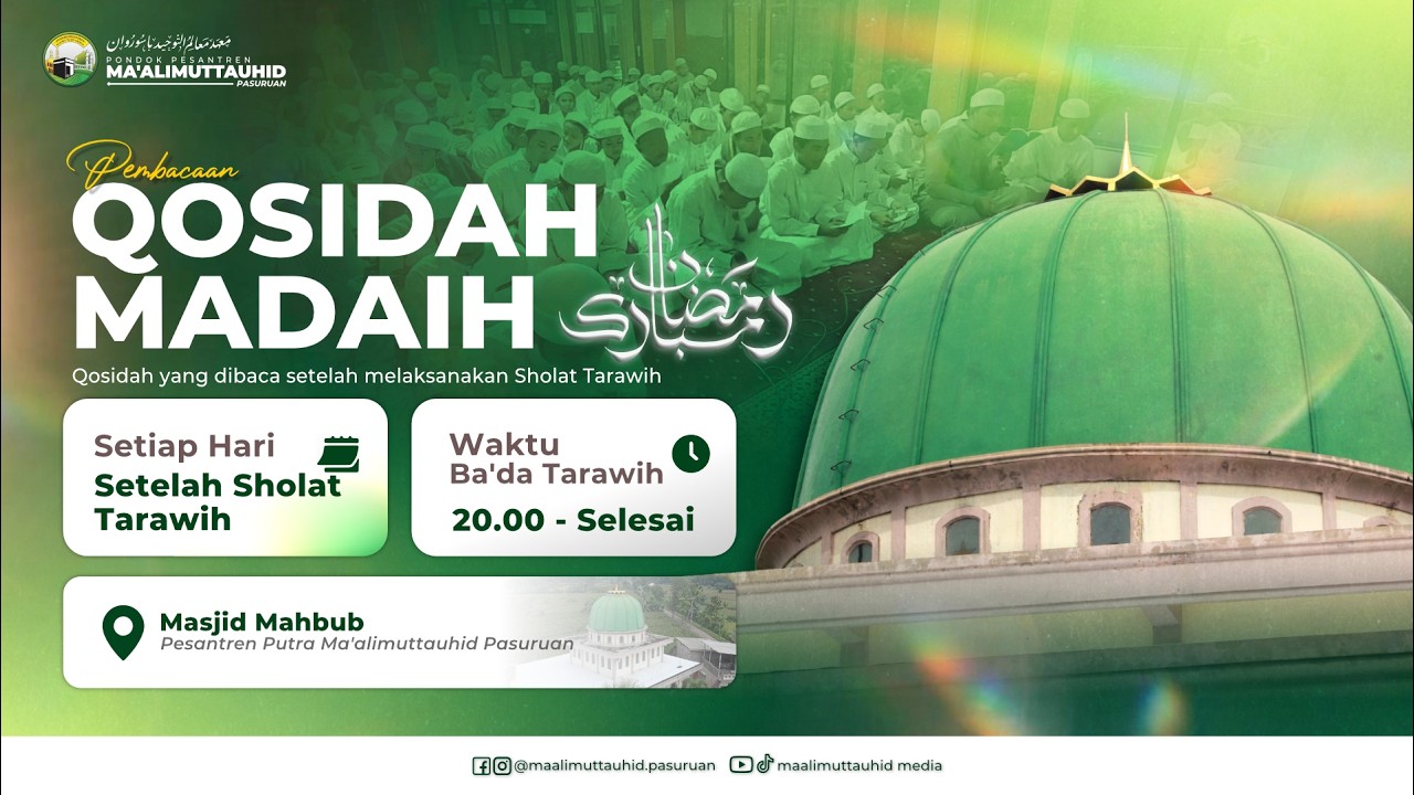 QOSIDAH MADAIH (qosidah setelah tarawih) #bulanramadhan