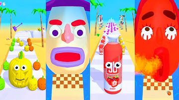 Sandwich Runner Vs Juice Run |🥪🍎🍉🧃| Walkthrough Gameplay All Levels (Android iOS) Ep 2