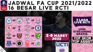 Jadwal Piala FA 2022 Live RCTI Malam Ini Babak 16 Besar Lengkap | FA Cup