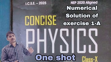 Selina Concise Physics Class-10 ICSE Numerical Solution Exercise-1A Force One Shot by Saurabh sir