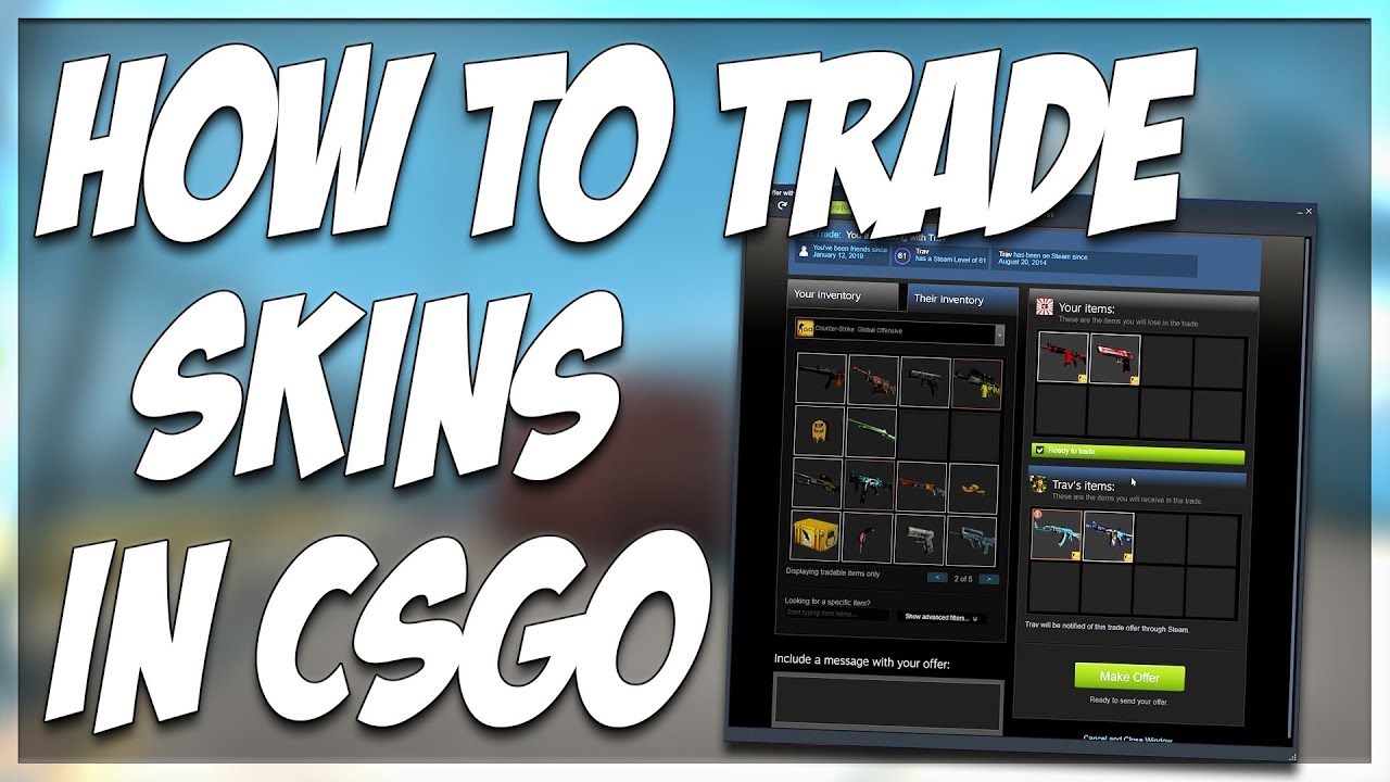 TRADE IN STEAM CS GO IN 1 MINUTE - YouTube