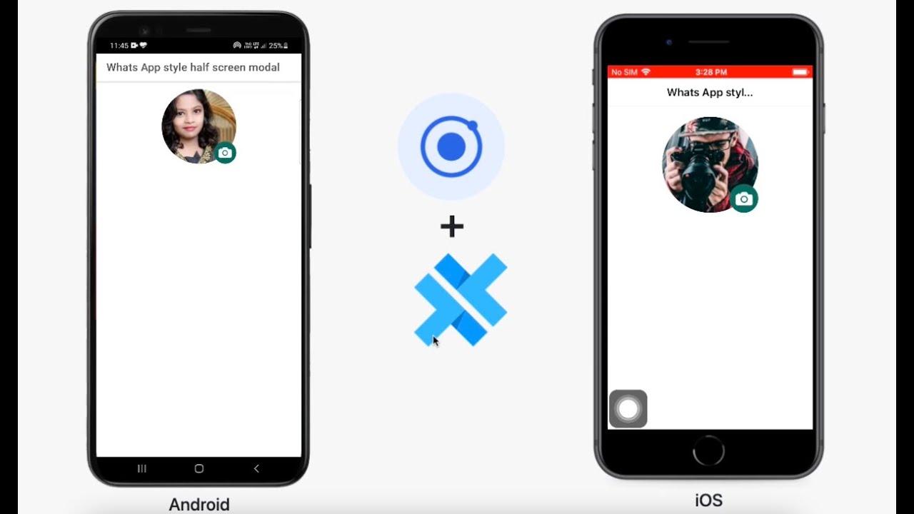 WhatsApp profile picture selection modal using an ionic capacitor with ...