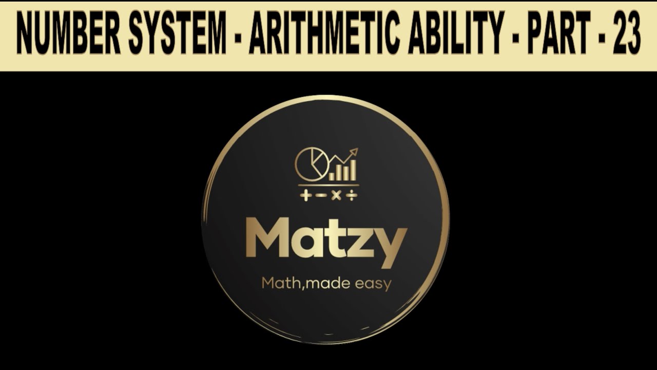 Number System: Arithmetic Ability Part-23 - YouTube