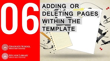 06 Adding or Deleting Pages within the Template