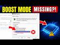 Processor Performance Boost Mode option is missing in Windows 11