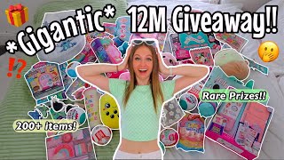 *GIGANTIC* 12 MILLION GIVEAWAY WITH 200  PRIZES!!!🥳🎁⁉️ (STITCH, SQUISHMALLOWS, BARBIE ETC!!🫢✨)