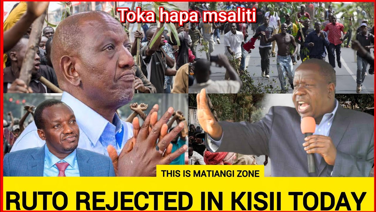 Kwenda kabisa! Wantam! Ruto  rejected in Kisii today by angry Matiangi supporters over lies&promises