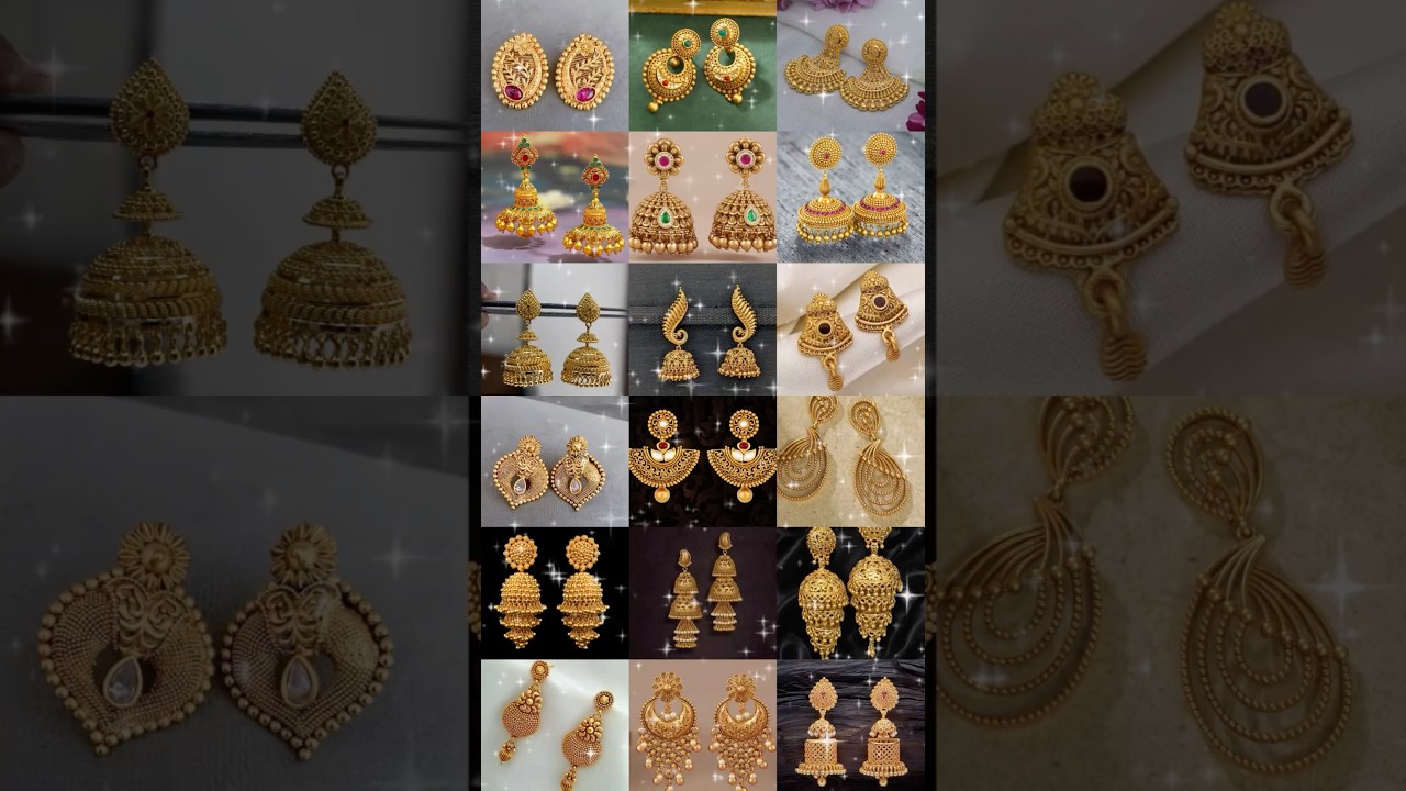 Royal Gold Jhumka Collection 👑✨Traditional Elegance at its Finest💛Gold Palace Jewellers #jewellery