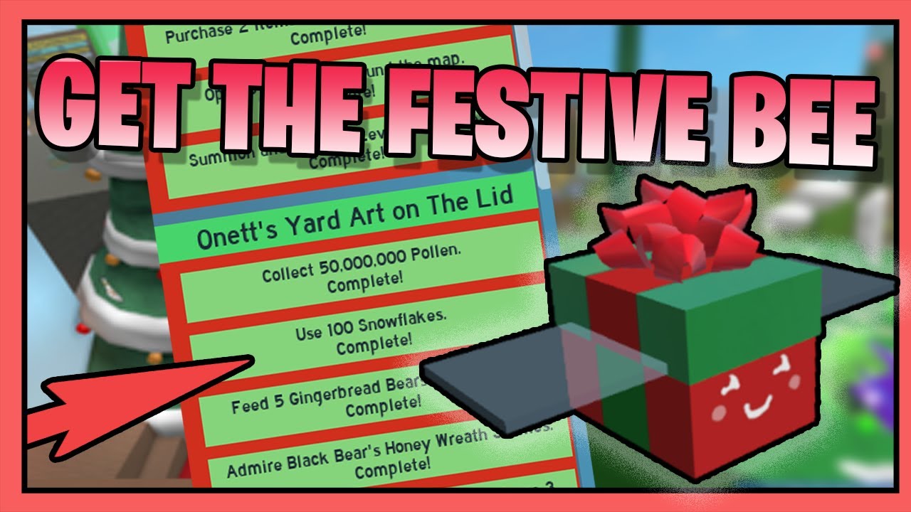 HOW TO GET FESTIVE BEE FASTER bee swarm simulator beesmas 2020 YouTube