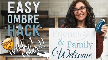 EASY Ombre Painting Hack with Just ONE Paint Color!