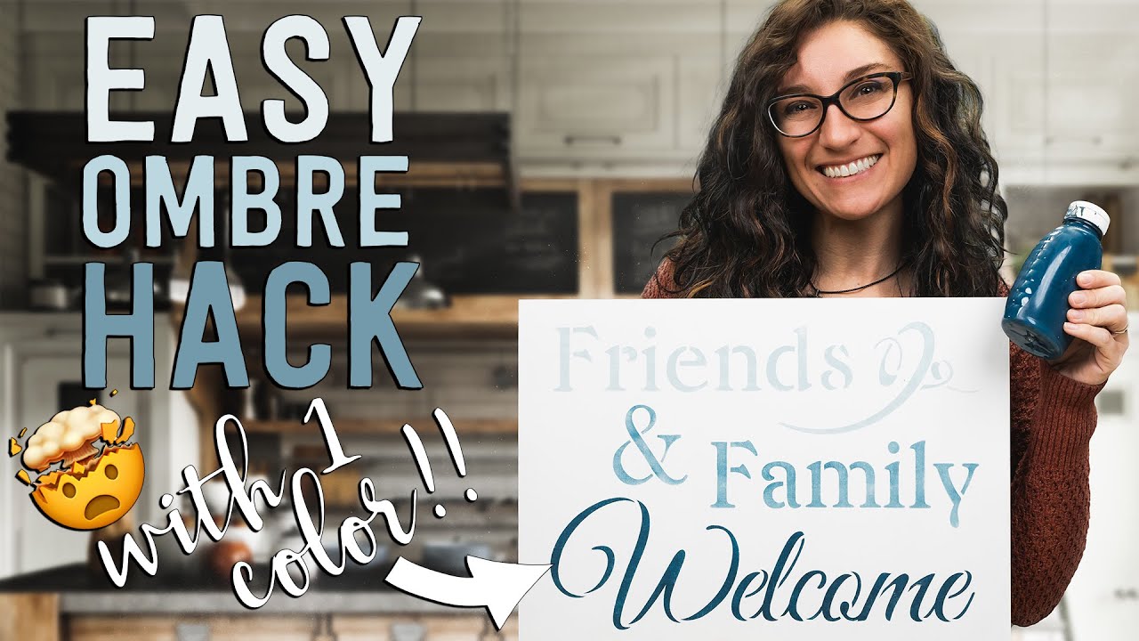 EASY Ombre Painting Hack with Just ONE Paint Color!