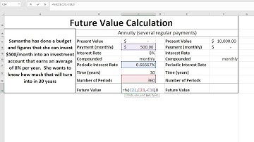 Future Value of Annuity in Excel