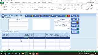 Calculate Fans ESP & Pressure Loss / Drop in Air Ducts Using Duct Fitting Calculator Excel Sheet