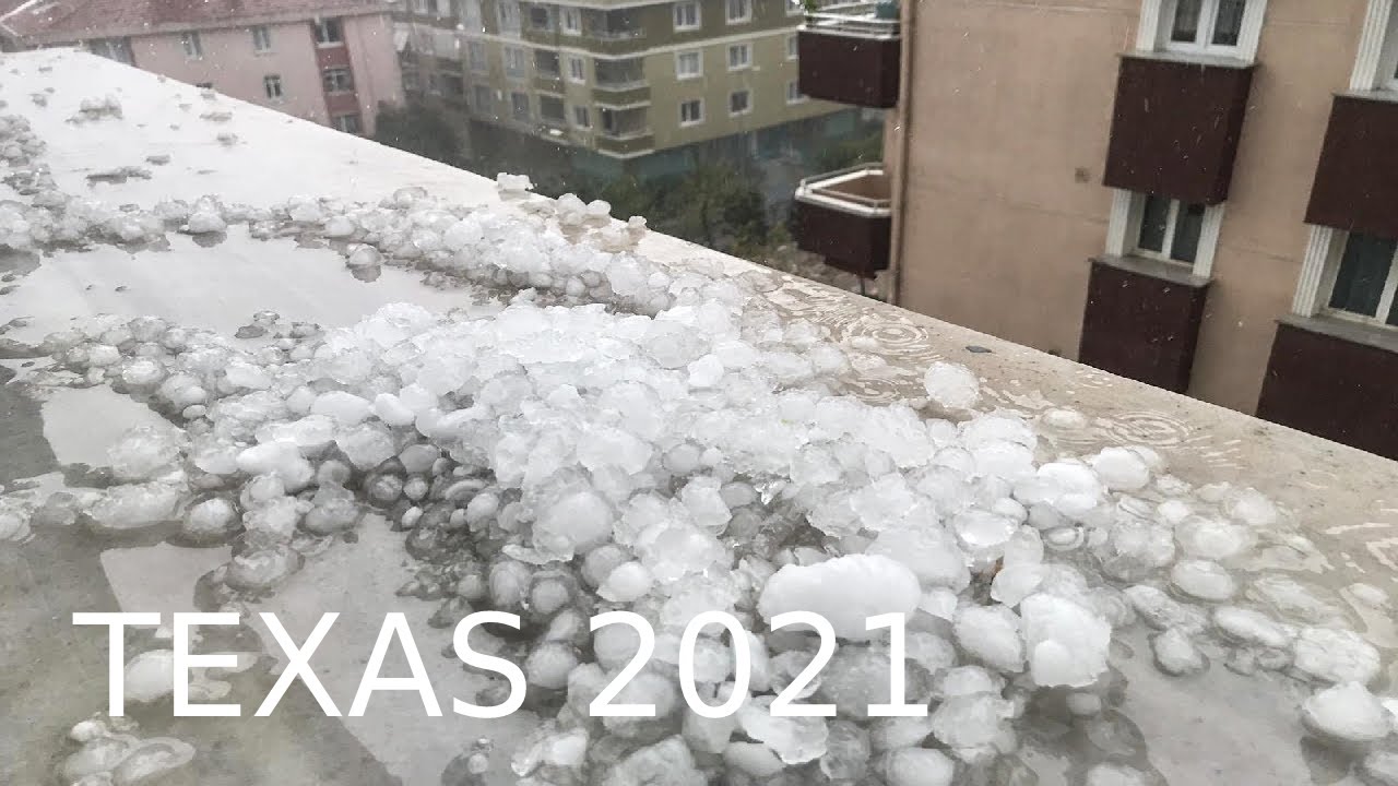 Apocalypse! Crazy storm is destroying Texas! Huge hail smashes cars and ...