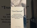 Trust Yourself Quote | Powerful Motivation About Decisions &amp; Success