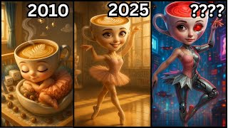Evolution Of Ballerina Cappuccina From Italian Brainrot