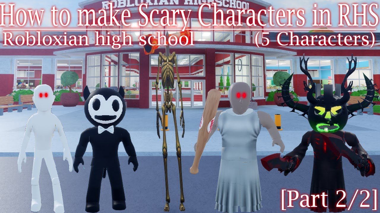 How To Make Creepy Characters In Robloxian High School Part 2 Youtube - how to be ink bendy in robloxian high school youtube