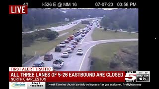 VIDEO: FIRST ALERT: All Eastbound lanes on I-526 closed after multi-vehicle crash