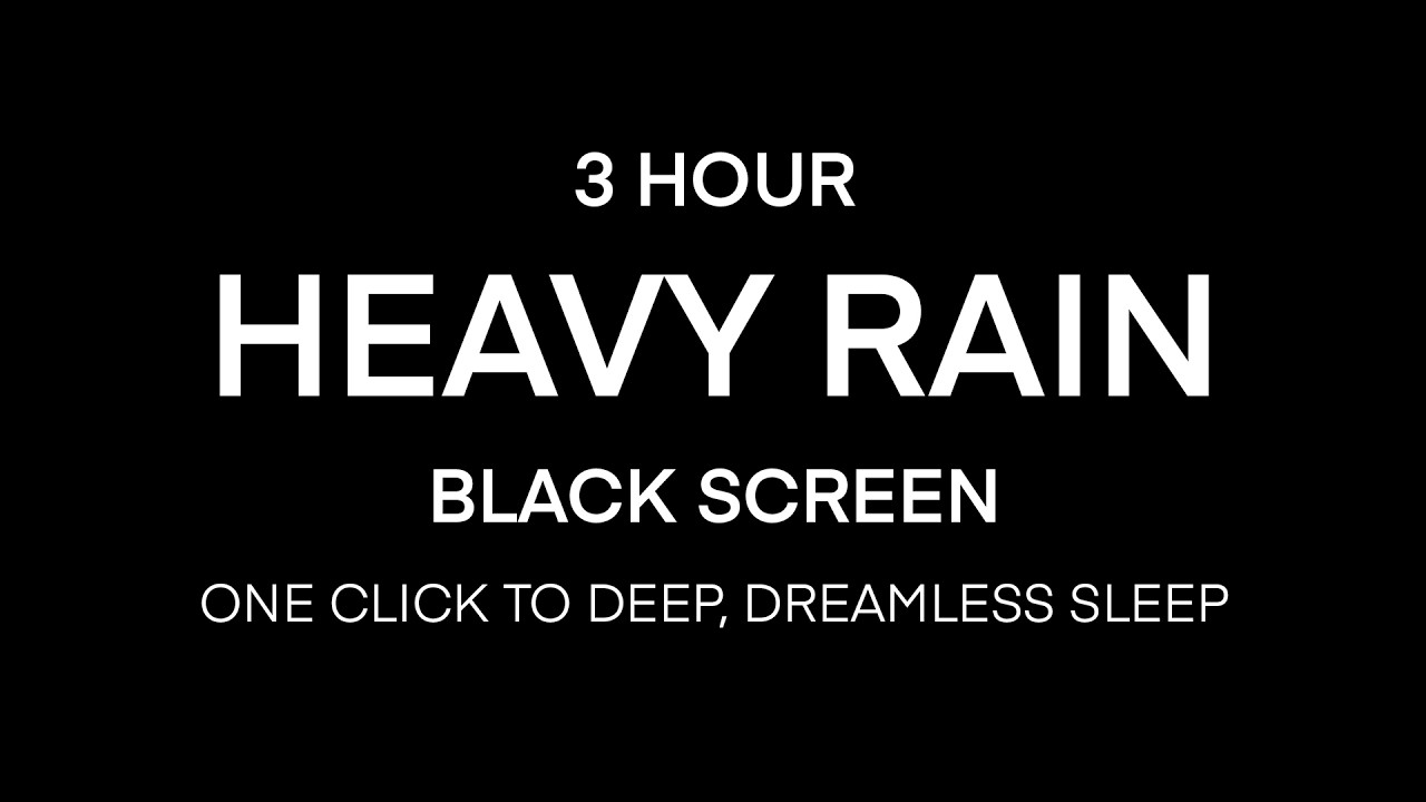 Heavy Rain Sounds for Sleeping - Fall Asleep in 2 Minutes | Black Screen | No Thunder