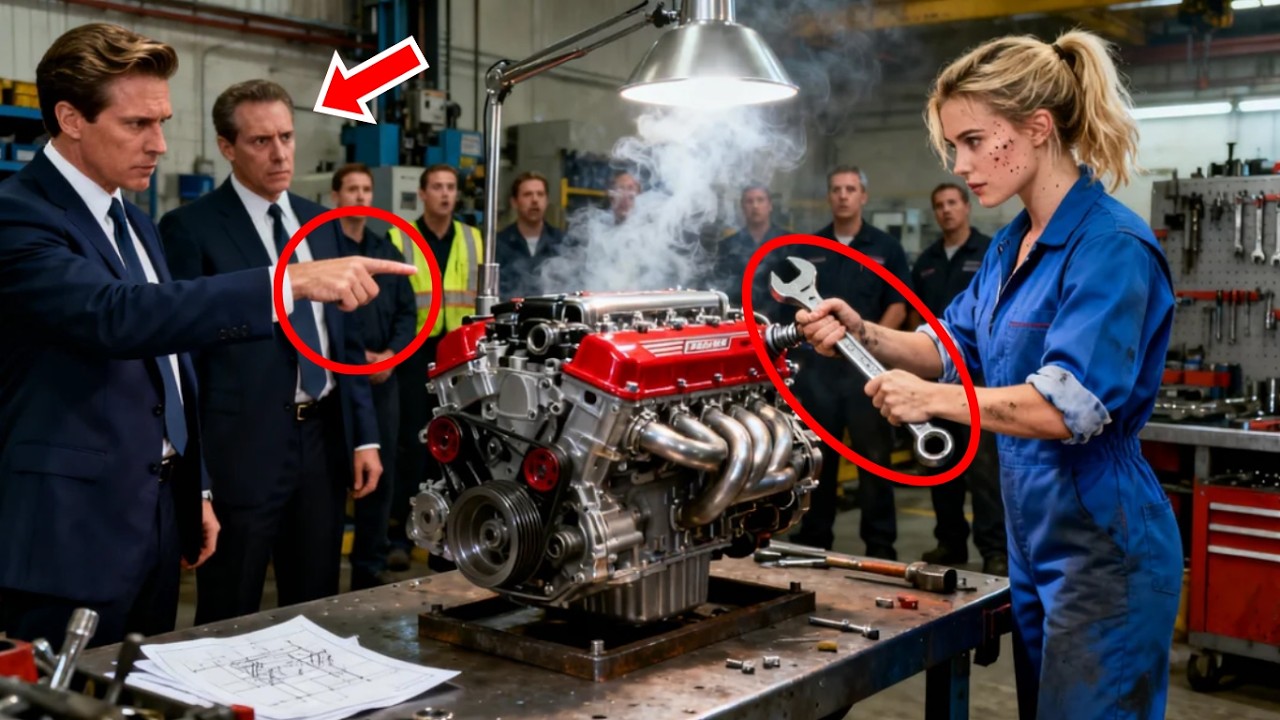 Boss Dares a Simple Woman to Fix an Impossible Engine — What She Reveals Shocks Everyone!