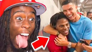 Kai Cenat Reacts To IShowSpeed Meeting Ronaldo!