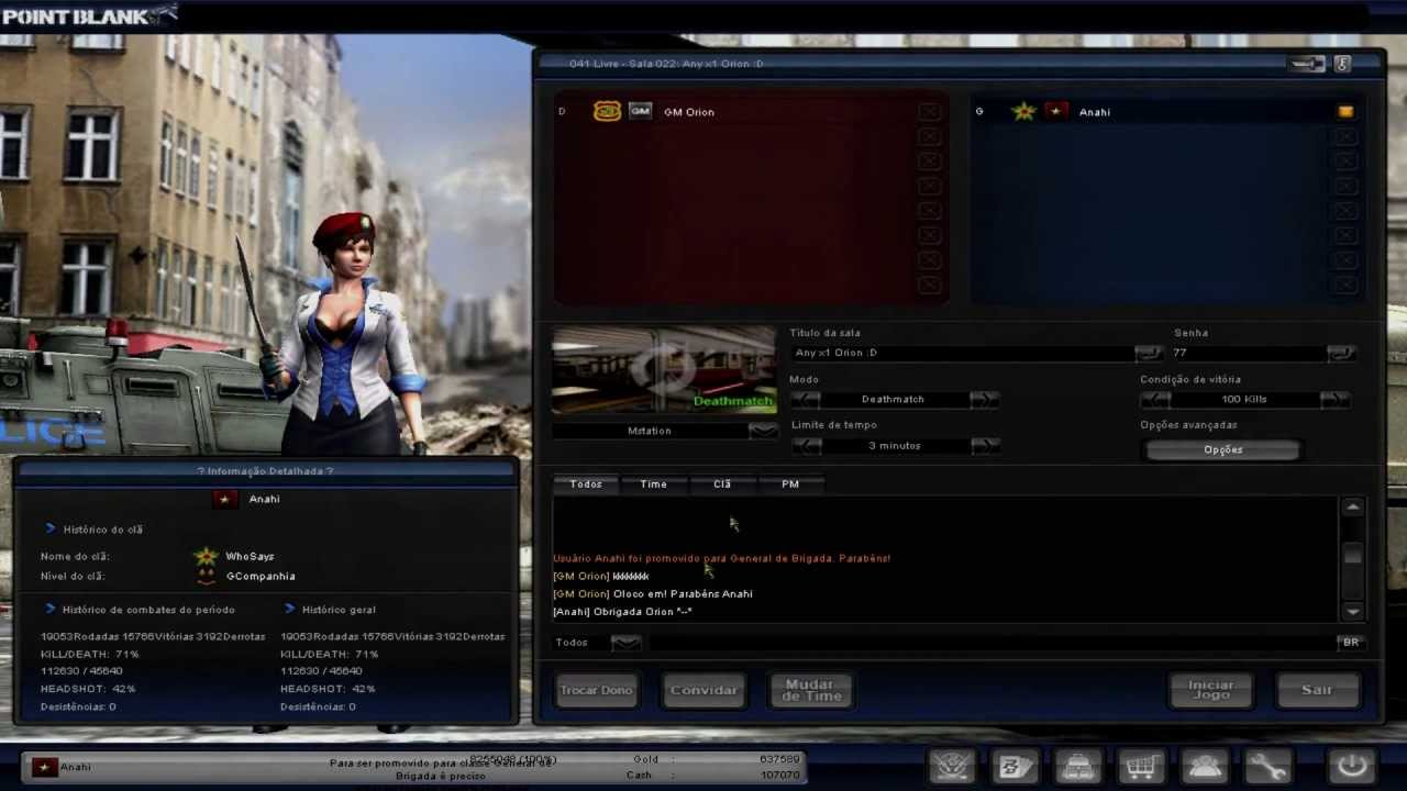 Anahi x1 GM Orion UP General de Brigada Point Blank BR 