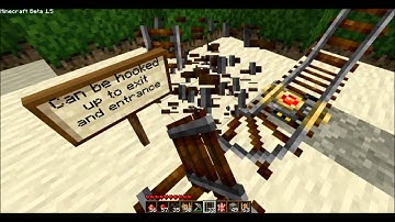 Minecraft: Train Station With Beta 1.5 Booster/Detector Tracks HD - With Download