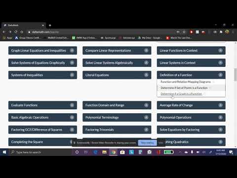 DeltaMath Algebra: Determining Functions