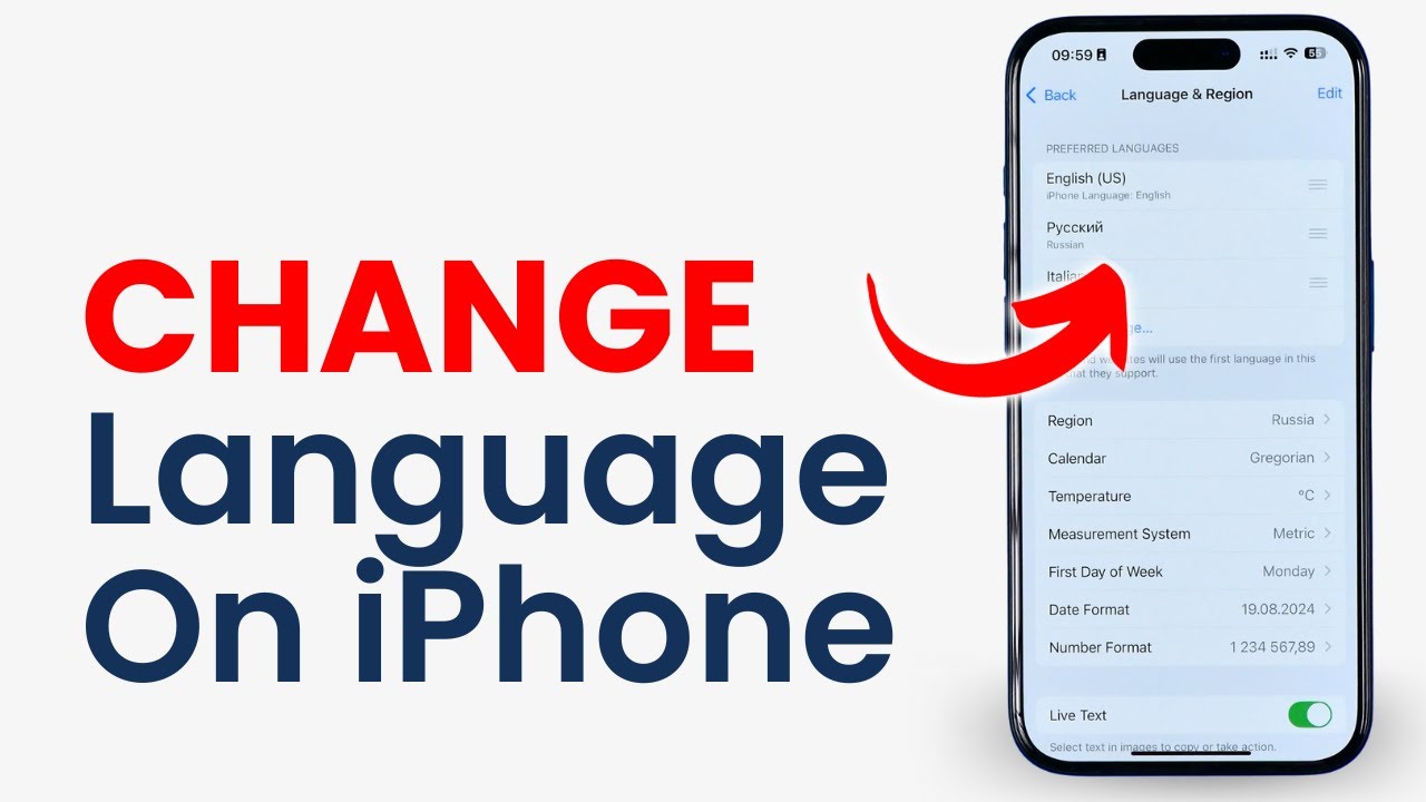 How to Change Language on iPhone - YouTube