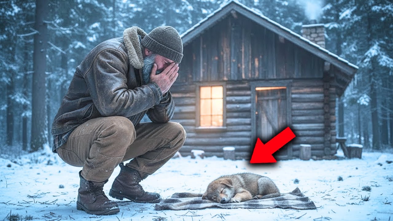 Un Cucciolo Di Lupo Dorme Fuori Dalla Baita Ogni Notte – Il Motivo Fa Piangere Tutti