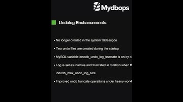 Undo logs improvements in MySQL 8.0