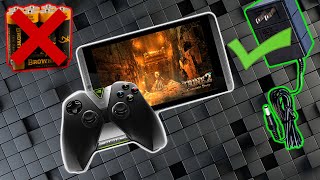 How to power Nvidia shield tablet with no battery and without using the USB port
