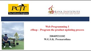 Web Project Task 14 | 1st Year | Semester 01 | Java Institute | Sadeepa Kalhara