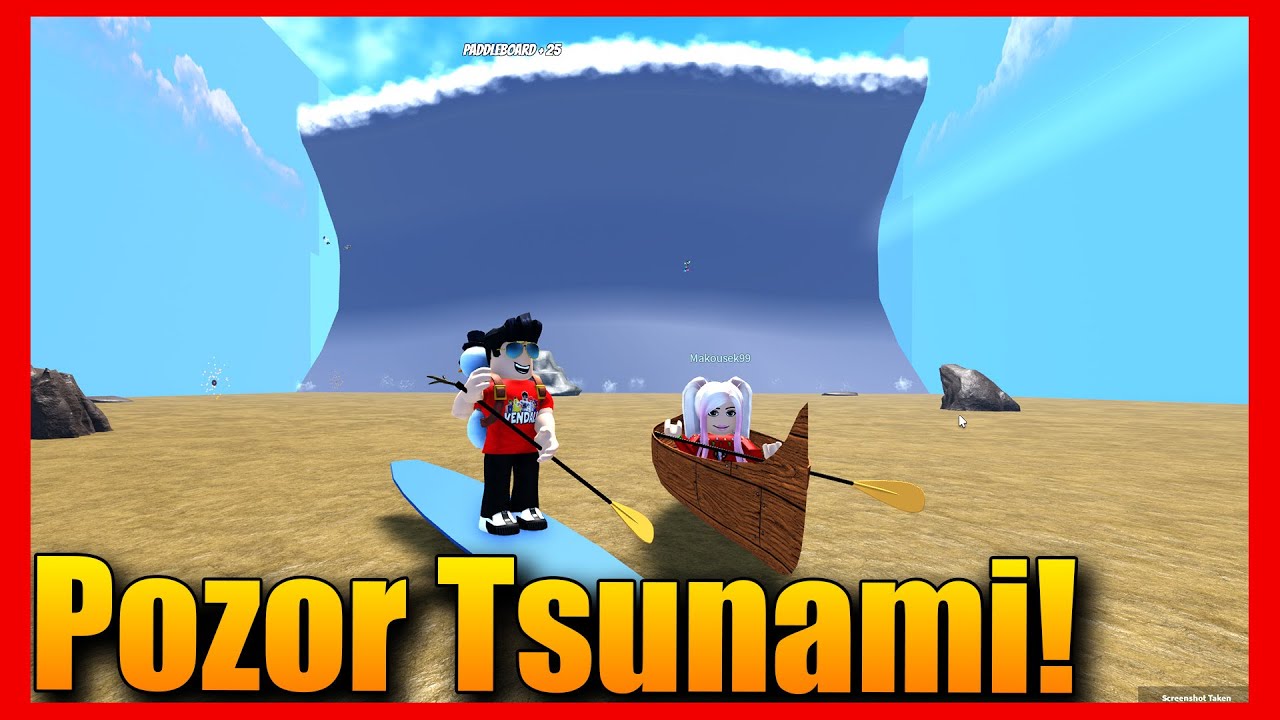 DOKÁŽEME PŘEŽÍT S MAKKY OBŘÍ TSUNAMI V ROBLOXU?😱Roblox Tsunami Game w/@Makousek