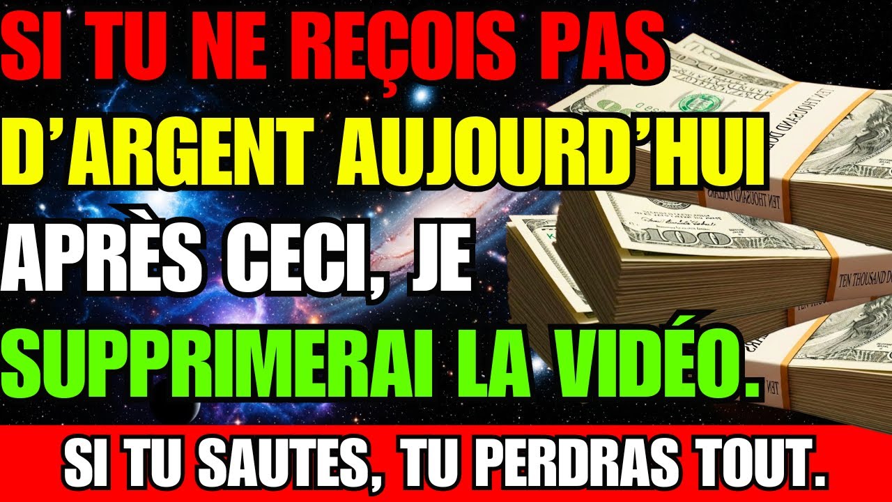 DIEU DIT: VOUS RECEVREZ BEAUCOUP D'ARGENT APRÈS AVOIR ENTENDU CETTE PRIÈRE! ACCEPTEZ-LA AUJOURD'HUI!