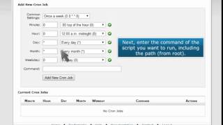 how to setup a cron job in cpanel