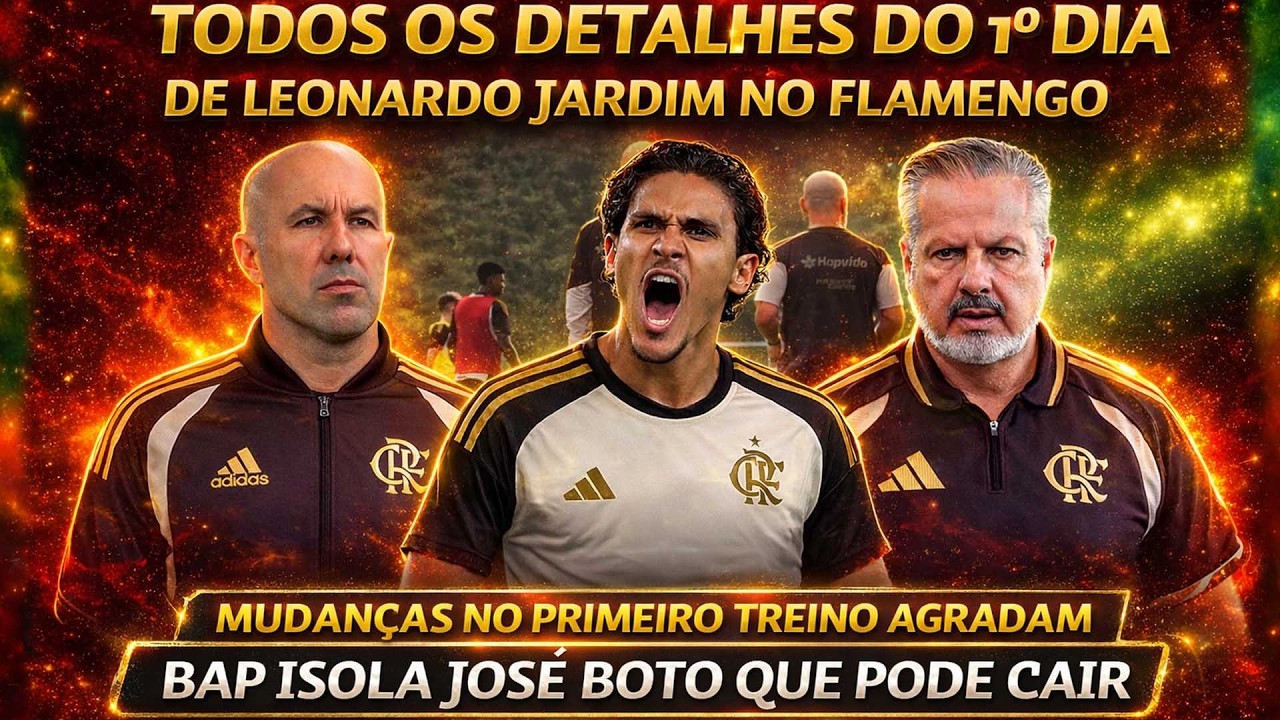 TODOS OS DETALHES E IMAGENS DO PRIMEIRO DIA DE TRABALHO DE LEONARDO JARDIM NO FLAMENGO E+