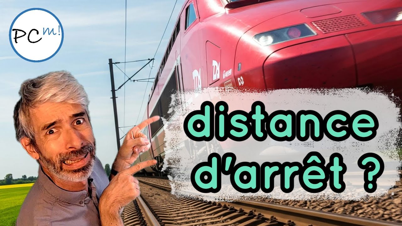 Distance de freinage d'un TGV : Application du théorème de l'énergie cinétique.