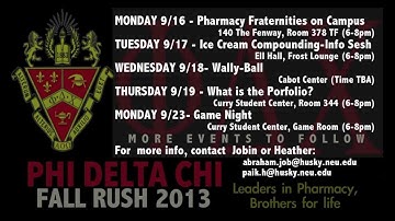Phi Delta Chi (Beta Chi Chapter) Fall Rush 2013
