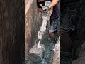 The process of splitting rocks in excavations that interfere with work #youtubeshorts #automobile