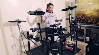 Video thumbnail of "Don't Stop Believin' (Journey); drum cover by Mika"